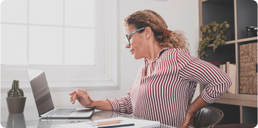Postura correcta para trabajar frente al computador